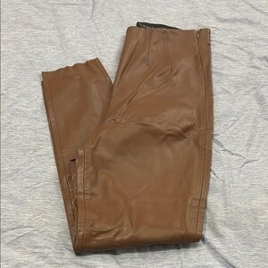 Women’s Brown vegan Leather legging Pants